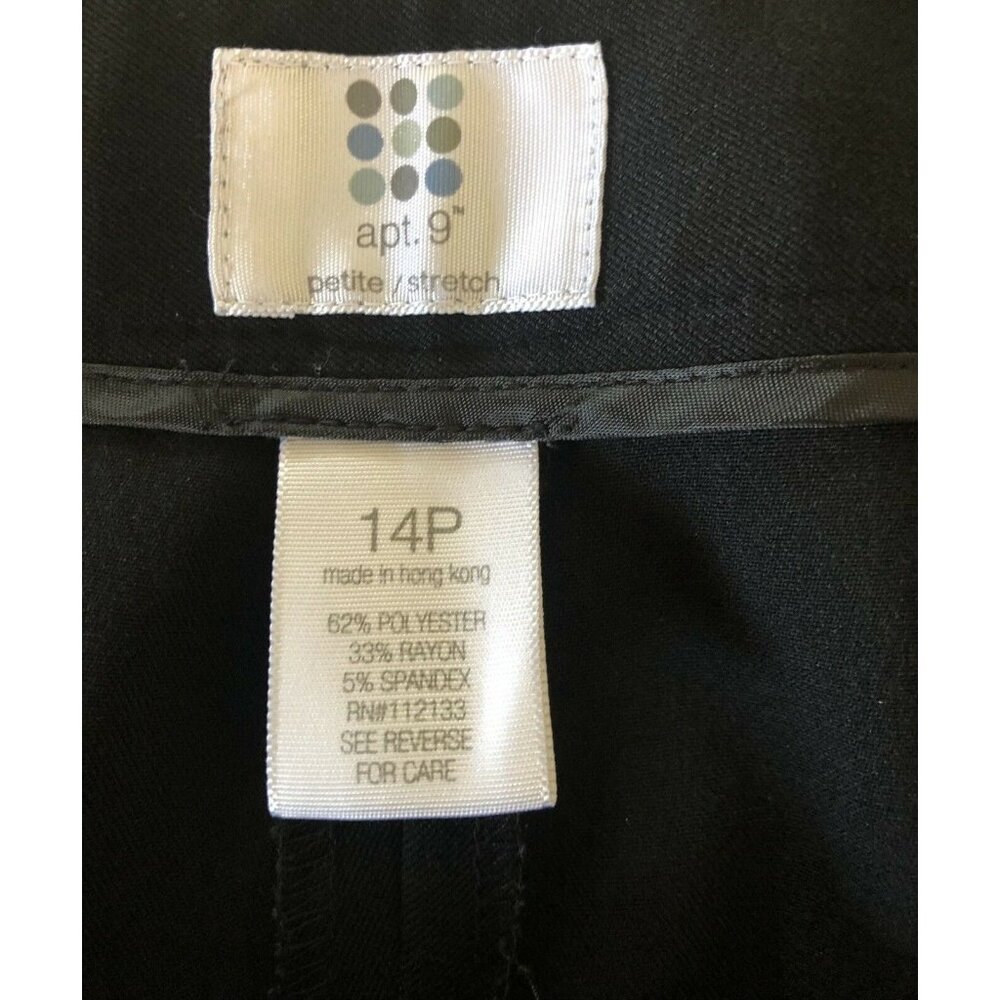 Apt. 9 Petite Stretch Women’s Black Dress Career Pants Size 14P - Picture 6 of 6
